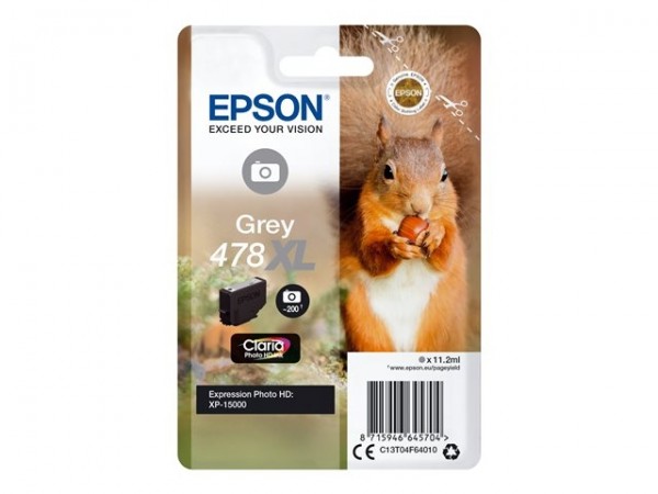 Epson T478 XL Tinte Grey Expression Photo HD XP-15000 C13T04F64010