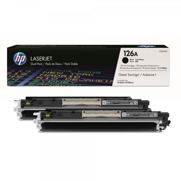 HP 126A Toner Black für Color LaserJet CP1025 PRO 100 M175 Pro M275 Doppelpack