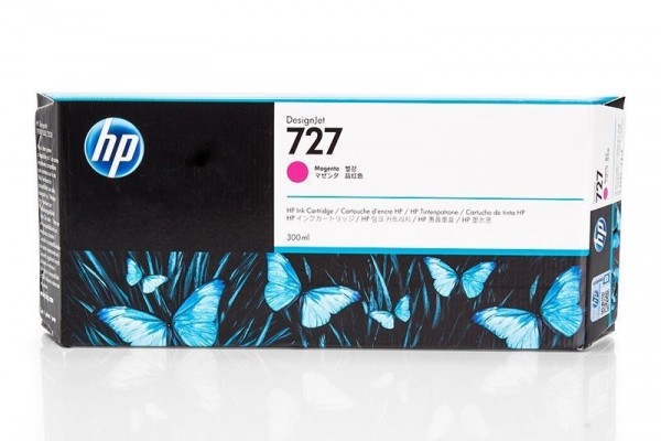 HP 727 Tinte Magenta 300ml für DesignJet T920 T930 T1500 T1530 T2500 F9J77A