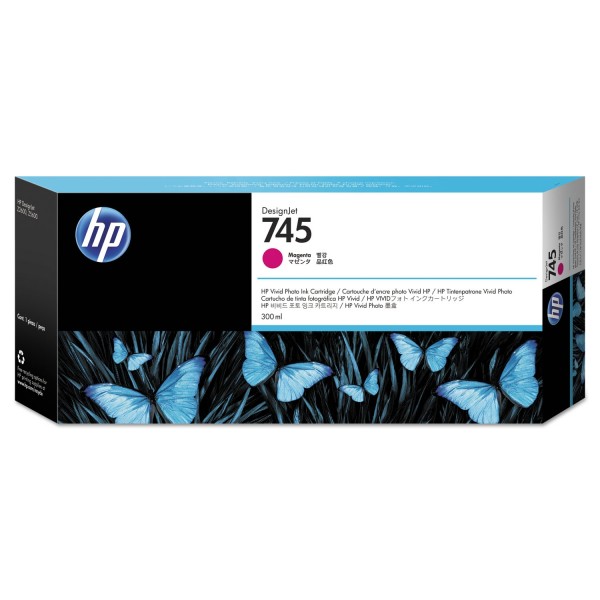 HP 745XL Tintenpatrone Magenta 300 ml für DesignJet Z2600 Z5600 F9K01A