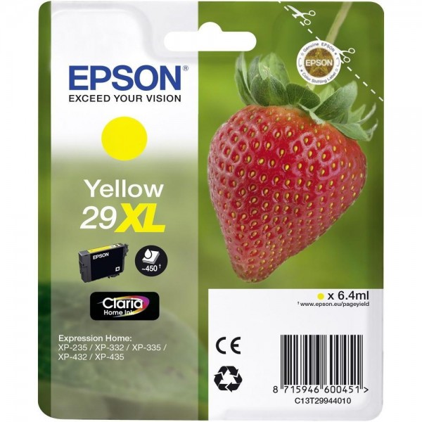 Epson Tinte Erdbeere 29XL Yellow Claria Home XP-235 XP-335 XP-435