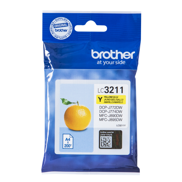 Brother LC-3211Y Tintenpatrone Yellow für DCP-J772DW DCP-J774DW MFC-J890DW MFC-J895DW