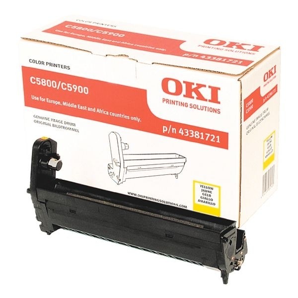 OKI 43381721 Bildtrommel Yellow C5800DN Drum Unit C5900DN C5550MFP