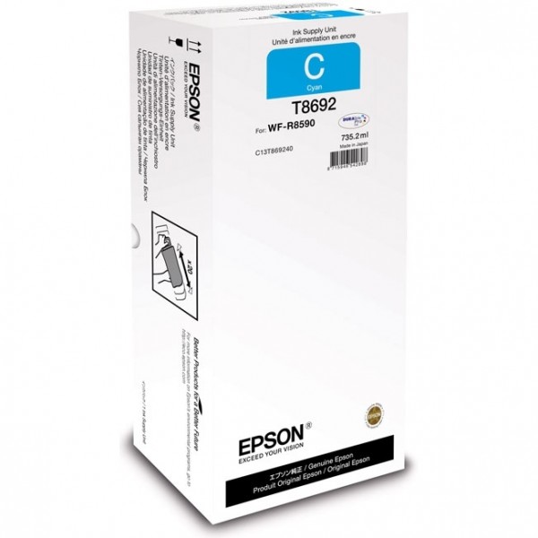 Epson T8692 Tintenpatrone Cyan XXL für WorkForce Pro R8590 C13T869240