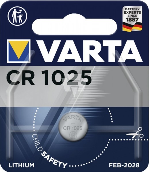 Varta CR1025 Knopfzelle Lithium 3 Volt