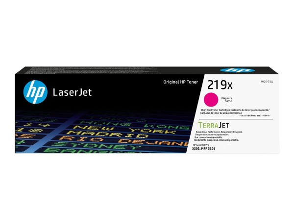 HP 219X Toner Magenta HP Color LaserJet Pro 3202dn HP Color LaserJet Pro MFP 3302fdn W2191X