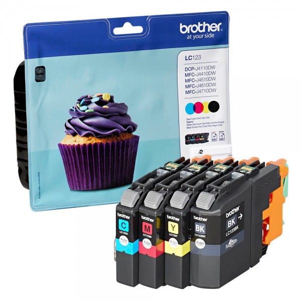 Brother Tintenpatrone Rainbow Pack LC123RBWBPDR MFC-J4510DW