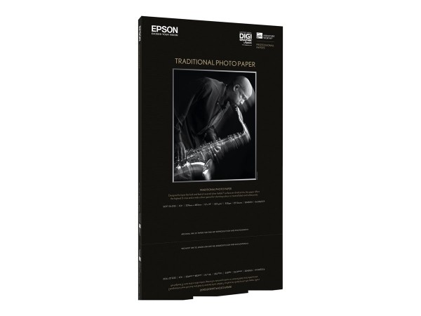 EPSON S045052 Traditional Fotopapier inkjet 330g/m² A2 25 Blatt 1er-Pack