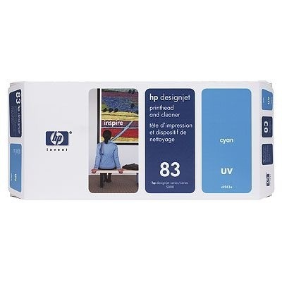 HP 83 Druckkopf Cyan C4961A incl. Druckkopf Reiniger DJ5000 DJ5500 UV