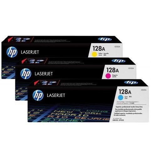 HP 128A Toner Multipack CF371AM Color LaserJet CP1525 CP1527 CM1415 CM1418nw