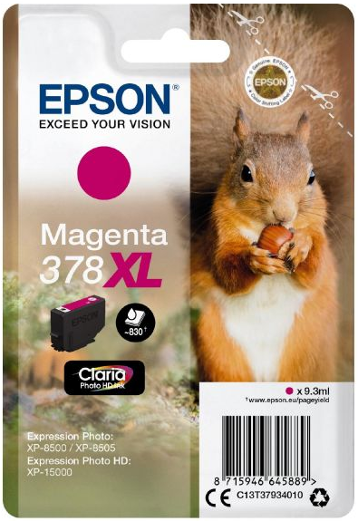 Epson T378 Tinte Magenta XL Expression Photo XP-8500 XP-8505 C13T37934010