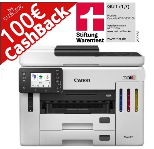 Canon Maxify GX7150 A4 color MFP 4in1 WLAN Kopieren Scannen Faxen 6880C006