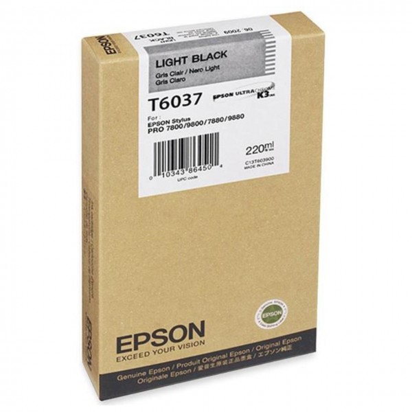 Epson Tintenpatrone T6037 Light Black für Stylus Pro 7800 7880 9800 9880