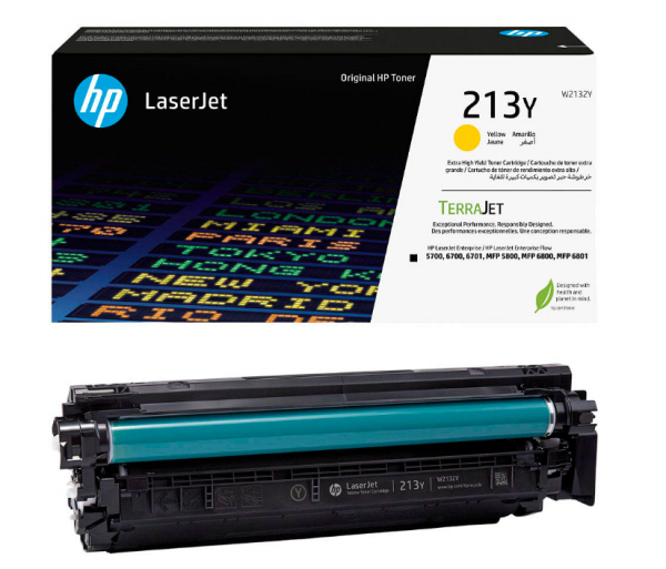 HP 213Y Toner Yellow W2132Y HP Color LaserJet Enterprise 5700dn 6700dn HP 6800 HP6801dn