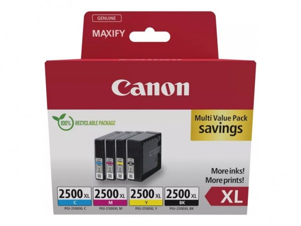 Canon Maxify Multipack Tinte 9254B010 DRHD PGI-2500XL Canon MAXIFY iB4050 iB4150 MB5150 MB5155