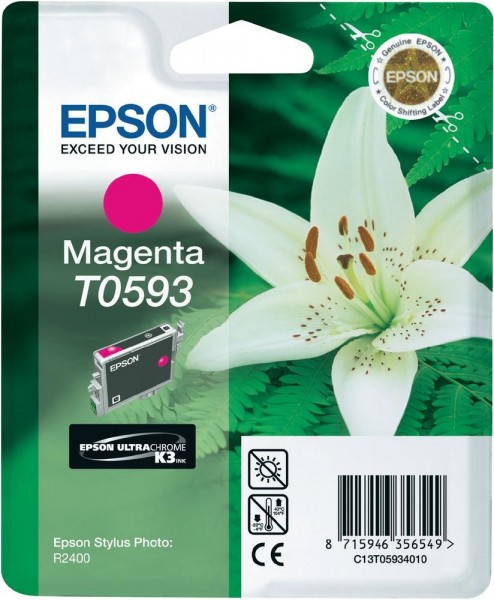 Epson Tinte Orchidee T0593 Magenta für Stylus Photo R2400