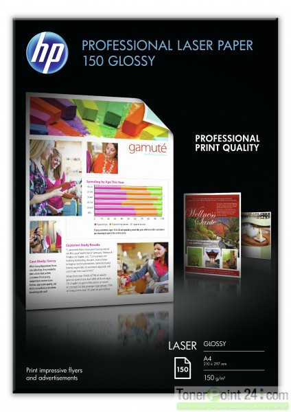 HP 150 Professional CG965A glänzend Papier laser 150g/m2 A4 150 Blatt 1er-Pack