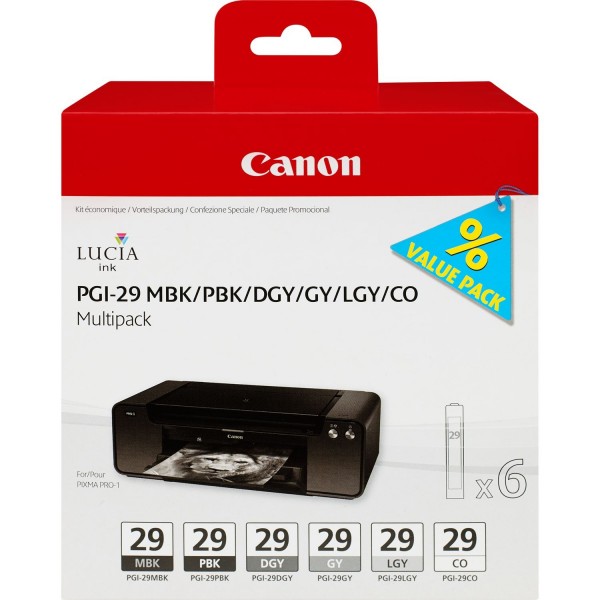 Canon PGI-29 Multipack 6 Tinten für Canon PIXMA PRO-1 4868B018