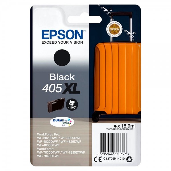 Epson Tintenpatrone 405XL black C13T05H14010 für WorkForce Pro WF-C3820DWF WF-C3825DWF WF-C4820DWF