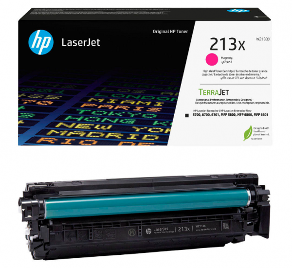 HP 213X Toner Magenta W2133X HP Color LaserJet Enterprise 5700dn 6700dn HP 6800 HP6801dn