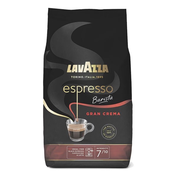 Lavazza Gran Crema Ganze-Bohnen-Espresso 1KG 70% Arabica-, 30% Robusta-Bohnen aus Lateinamerika