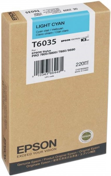 Epson Tintenpatrone T6035 Light Cyan für Stylus Pro 7800 7880 9800 9880
