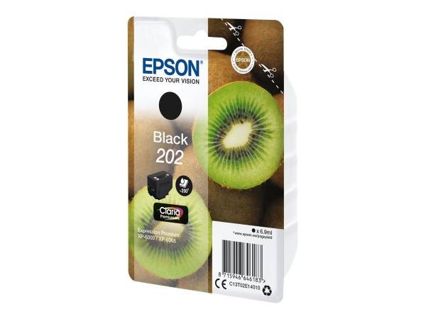 Epson 202 Kiwi Tinte Black Expression Premium XP-6000 XP-6005 C13T02E14010