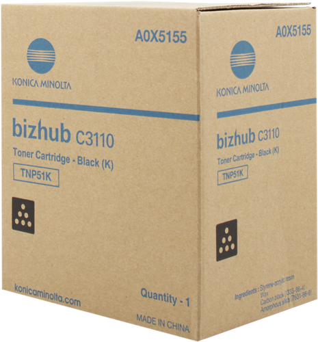 Konica Minolta Toner black TNP-51K A0X5155 für Bizhub C3110