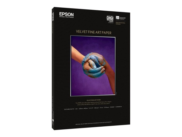 EPSON S042096 Velvet fine art Papier inkjet 260g/m² A2 25 Blatt 1er-Pack
