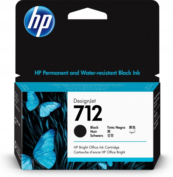 HP 712 Tinte schwarz 3ED70A 38 ml für DesignJet T210 T230 T650