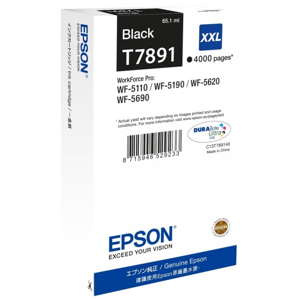 Epson T7891 Tinte XXL Black Epson WF-5110DW WF-5190DW WF-5620DWF WF-5690DWF