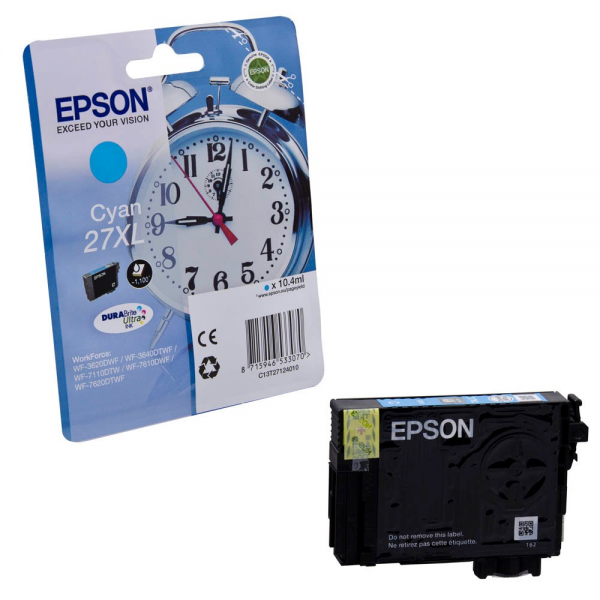 Epson T271XL Tintenpatrone 27XL Cyan für WorkForce WF-3620DWF WF-3640DTWF WF-7610 WF-7710 WF-7720D