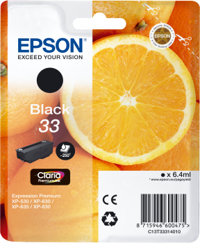 Epson Tintenpatrone T33 Photo Black für Expression Premium XP-530 XP-630 XP-635 XP-830