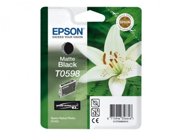 Epson Tinte Orchidee T0598 Matte Black für Stylus Photo R2400