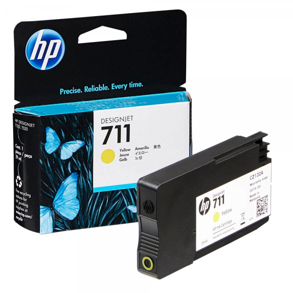 HP 711 Tinte Yellow CZ132A DesignJet T120 ePrinter T520