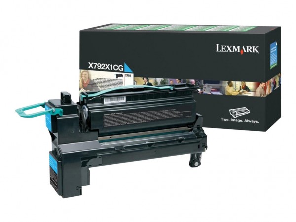 Lexmark X792 Toner Cyan X792X1CG X792de X792Dtpe Toner 20.000 Seiten