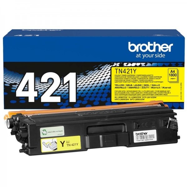 Brother TN-421Y Toner Yellow HL-L8260CDW HL-L8360CDW MFC-L8690CDW MFC-L8900CDW L8410CDW