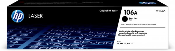 HP 106A Toner black W1106A HP LaserJet 107 HP Laser MFP135 HP LaserJet MFP 135wg 137wg