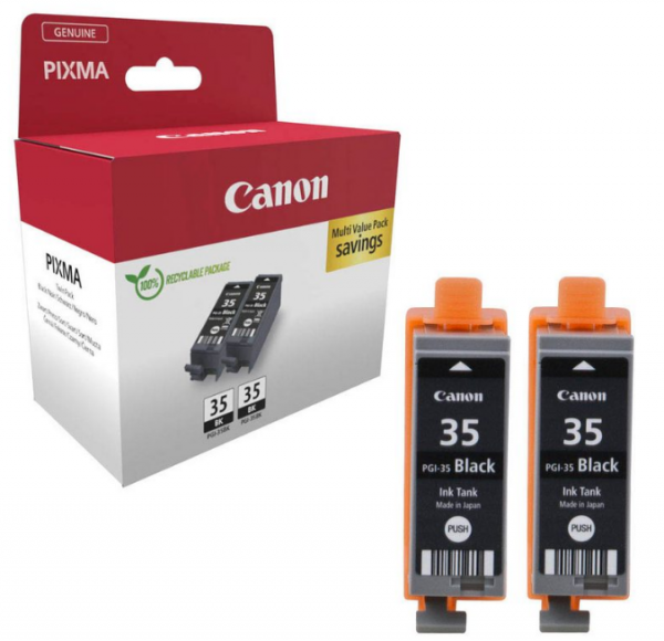 Canon Tinte Black PGI-35BK Pixma IP100 Mini 260 Mini 320 1509B012 Twin Pack 1509B012