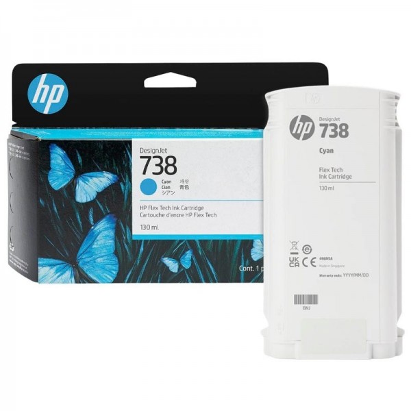 HP 738 Tinte Cyan 498N5A für HP DesignJet T850 MFP HP Designjet T950 MFP