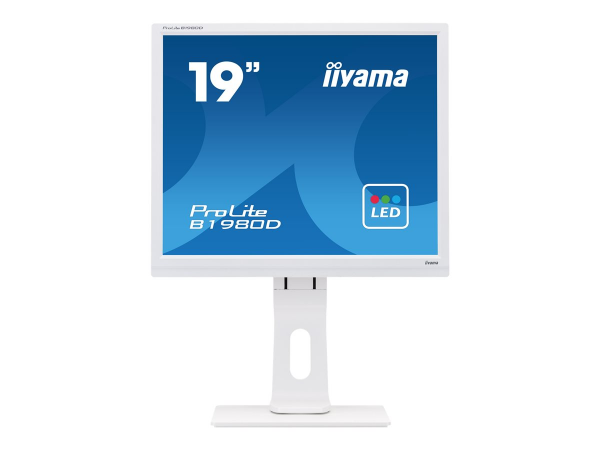 IIYAMA B1980D-W1 48,26cm 19Zoll TN 1280x1024 250cd/m2 5ms VGA DVI 13cm Pivot WHITE