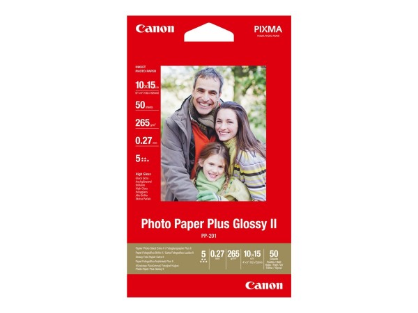 Canon PP-201 plus Fotopapier inkjet 260g/m² 10x15cm 50 Blatt 1er-Pack