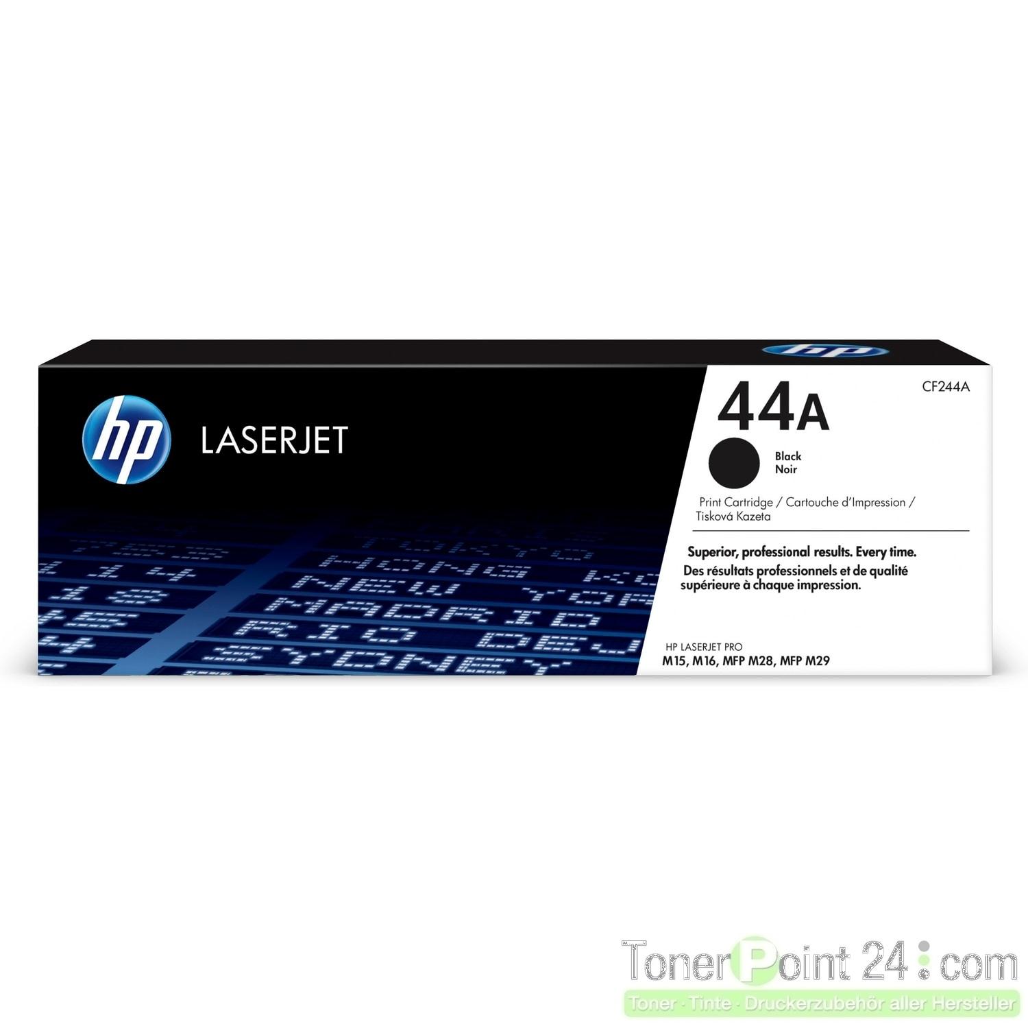 HP 44A Original Toner Black für LaserJet CF244A HP LaserJet Pro M15w HP 44A Original Toner Black für LaserJet CF244A HP LaserJet Pro M15w