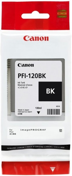 Canon Tintenpatrone PFI-120BK schwarz 2885C001 für imagePROGRAF TM-200 TM-205 TM-300 TM-305