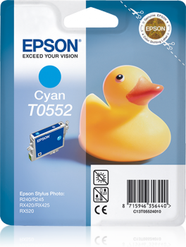 Epson Tintenpatrone T0552 Cyan für Stylus Photo R240 R245 RX420 RX425 RX520