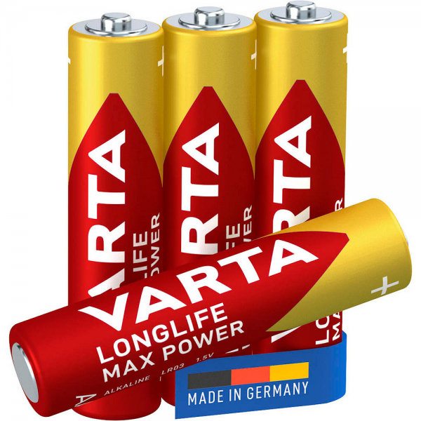 Varta 4703 Longlife Max Power Micro AAA 1,5 V Batterie 4er Pack