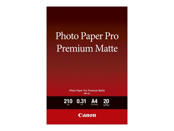 Canon Photo Paper Premium Matte A4 20 Blatt professionelle Ausdrucke mit einem hohen Fotoanteil