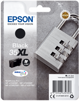 EPSON 35XLTintenpatrone C13T35914010 Black XL WF-4720DWF WF-4730DTWF