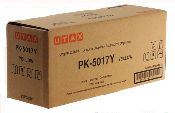 UTAX PK-5017Y Toner Yellow für Utax P-C3062DN Utax P-C3066i 1T02TVAUT0