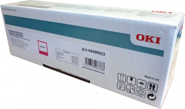 OKI 46490622 Toner Magenta für 6.000 Seiten ES5400 ES5432dn ES5442dn ES5463dn ES5473dn